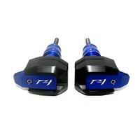 Deslizador Protector contra Choques Motocicleta CNC, Deslizadores Marco Cubierta Motor para Yamaha FZ1 FZ6 FZ8 para FAZER FZ1N FZ6N FZ8N, Deslizador Motores Corte Topes Anticaida(Azul,X-2)
