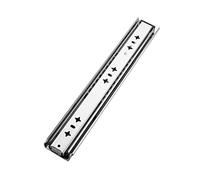 Deslizadores de cajón resistentes de 900 mm, extensión completa, rodamiento de bolas, guías de metal para montaje lateral, guía para un funcionamiento suave, acabado plateado, ideal para cargas