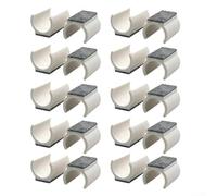 Deslizadores de fieltro en forma de U, 20 unidades, suelos y reducen el ruido, cubiertas de tubo redondo para patas de silla de oficina (blanco)