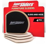 Deslizadores de fieltro para muebles, reutilizables, para superficies de suelo duro, 4 unidades, 12,7 cm, de la marca SuperSliders, 4734295N