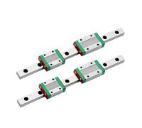 deslizadores de guía de movimiento lineal 2 guías lineales + 4 deslizadores MGN12C 100 150 200 250 300 400 mm Riel guía lineal en miniatura(500mm)