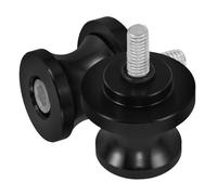 Deslizadores de Soporte de Motocicleta 6mm de Aleación de Aluminio Negro | Repuesto para Moto, Protección Anticorrosión, Uso en Mantenimiento y Ajustes de Cadena, para Caballete Trasero
