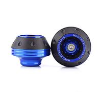 Deslizadores del marco de la horquilla, CNC aluminio delantera horquilla marco de rueda Sliders moto protección caídas scooter ciclomotor (azul)