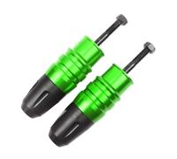 Deslizadores Moto Compatible con Z800 para Z750R para NINJA650 para 650 1000 almohadillas de tope de marco de motocicleta piezas de repuesto protectoras deslizantes de escape(Green)
