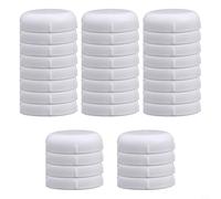 Deslizadores para muebles de patio al aire libre, paquete de 32 protectores de patas de silla de hierro forjado con 5 cm de diámetro, reduce el ruido y protege el suelo (blanco)