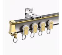 Deslizadores para rieles de Cortinas con Clips, rieles curvos Ajustables para Cortinas de Esquina, Ideales para ventanales, vestidores o duchas (Montaje en Pared, 1036 cm).