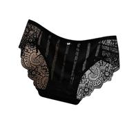 Deslizamiento Mujer Algodón Encaje Bajo Bajo Sexy Deseo Fresco Suave Sin Costura Cómodo para Diario, Le Noir, M
