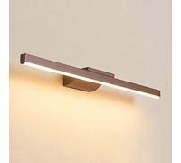 DESLP Lámpara de Espejo Baño Marrón, Aplique Espejo Baño Moderna con 3 Temperaturas de Color, Pantalla de Acrílico, Lámpara de Pared LED para Restaurante Dormitorio,60cm 12w