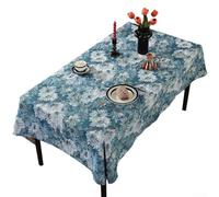 Deslumbrante tela rectangular de estilo jacobiano con arte único para necesidades de decoración de eventos (azul)