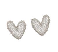 Deslumbrante y duradero Clip de oreja en forma de corazón para Freeclip 1 2 con metal y piedras de circón brillantes Regalo de último uso para sus pendientes