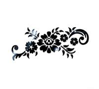 Deslumbrantes flores de espejo acrílico DIY para embellecer su espacio vital de manera efectiva (negro)