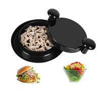 Desmenuzador de Carne Manual 18cm Trituradora de Carne Picadora de Pollo Herramienta para Triturar con Asas y Base Antideslizante para Verduras de Cerdo Pollo(Negro)