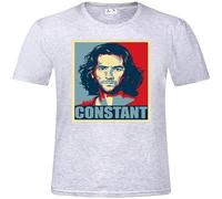 Desmond Hume from Lost Shepard Fairy Poster Style Men's T Shirt Fashion Casual Cool tee Shirts White M
