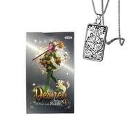 Desney Tarot Deck - Tamaño 12x7 cm - Papel Recubierto en inglés Principiantes - Incluye Collar de Tarot