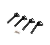 Desnysmf 15 cm 4 patas para muebles, patas de metal para manualidades, adecuadas para sofá/mesa de centro/mueble de televisión/cama y otros muebles, negro, 2,5 x 7,5 x 21 cm, 300 kg