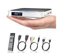 DESOBRY Mini reproductor de DVD HDMI 1080P HD compacto reproductor de DVD para Smart TV, todas las regiones, salida AV