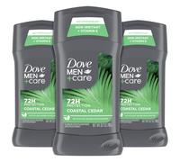 Desodorante antitranspirante DOVE MEN + CARE Coastal Cedar para hombre, paquete de 3, 2.7 oz