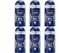 Desodorante antitranspirante NIVEA Men Protect & Care Roll-On Roll-On para hombre, 0% alcohol y aluminio (ACH) Desodorante Roll-On para 48 h 50 ml (paquete de 6)