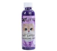 Desodorante de arena para gatos con sabor a lavanda, ambientador de arena para gatos, 250 ml, absorbe olores, elimina olores, compatible con todas las camadas, ingredientes naturales, frescura