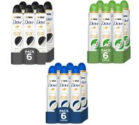Desodorante Dove Advance Care: Proteccion 72 horas - Spray - Pack 6 x 200 ml. Modelos: Original - Pepino - Invisible Dry.