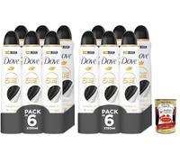 Desodorante Dove deo Advanced Care original Invisible Dry, deo con fórmula hidratante y sensible, sin alcohol, 72 horas, 12 x 150 ml + Polpa italiana gourmet 400 g