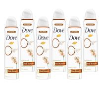 Desodorante Dove en spray con aroma a flor de manzana, con complejo de zinc y 0% sales de aluminio, 2 desodorantes protectores de 150 ml (6 unidades)