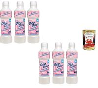 Desodorante Duo - Ambientador concentrado y suavizante concentrado "Rosas/Fiori Rosa", 6 x 1 l, aroma extra fresco, de larga duración, para todos los tejidos, toallas + Polpa italiana Gourmet