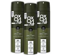Desodorante en aerosol antitranspirante para hombre, 3 unidades de 8 x 4 unidades, N°8, roble salvaje, 3 x 150 ml