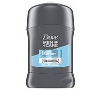 Desodorante en barra antitranspirante Dove Plus Care. Para hombre, modelo Clean Comfort, 50 ml, Pack of 6