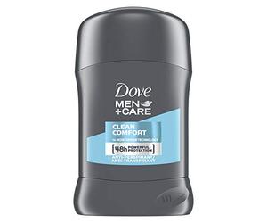 Desodorante en barra antitranspirante Dove Plus Care. Para hombre, modelo Clean Comfort, 50 ml, Pack of 6