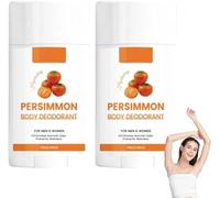 Desodorante en barra de caqui,antitranspirante y perfume sólido,control natural del olor e hidratación;protección contra el olor y control de la transpiración durante todo el día para hombres y mujere