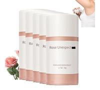 Desodorante en barra perfumada de rosa para todo el cuerpo, 48 horas de protección natural, sin aluminio, para hombre y mujer, práctico mini bastón de viaje, máxima protección contra la humedad (5