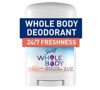 Desodorante en barra Secret para todo el cuerpo para mujer, tama o de viaje, aroma a melocot n y flor de vainilla, sin aluminio, 72 horas de prot