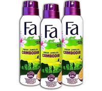 Desodorante en spray Fa Fresh Jungles Cambodia 3 x 150 ml