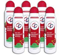 Desodorante en spray para CD, 6 unidades, 150 ml, aroma de granada orgánica, 6 unidades