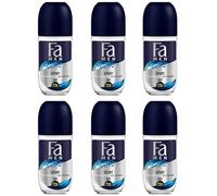 Desodorante Fa Men Sport Roll-On con aroma verde cítrico, frescura intensa en la piel, experimenta un aroma fresco y deportivo para una protección eficaz de 72 horas contra el olor corporal, 50 ml (6