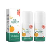 Desodorante infantil, Desodorante natural, Desodorante en rollo para niños y adolescentes, hipoalergénico y respetuoso con la piel, aroma fresco, protección suave contra el sudor y el olor, fácil de