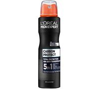 Desodorante L'Oréal Men Expert Carbon Protect 4 en 1, antitranspirante, protege contra la humedad de las axilas y el olor corporal (6 x 150 ml).