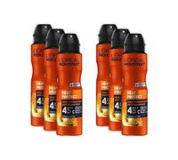 Desodorante L'Oréal Men Expert Heat Protect, 6 unidades, protege contra el sudor y los olores ayuda a controlar la formación de sudor hasta 45 °C (6 x 150 ml)
