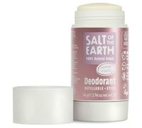 Desodorante natural en barra Salt of the Earth, lavanda y vainilla: vegano, recargable, certificado por Leaping Bunny, fabricado en el Reino Unido, 84g