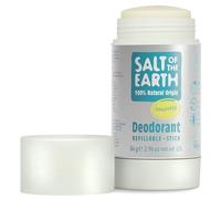 Desodorante natural en barra Salt Of the Earth, sin perfume - Vegano, recargable, aprobado por Leaping Bunny, fabricado en el Reino Unido - 84g