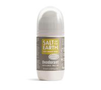 Desodorante natural en roll-on Salt Of the Earth - Ámbar y sándalo - Recargable, vegano, certificado por Leaping Bunny, fabricado en el Reino Unido - 75ml