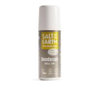 Desodorante natural en roll-on Salt of the Earth - Ámbar y sándalo - Vegano, certificado por Leaping Bunny, fabricado en el Reino Unido - 75ml