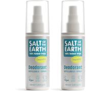 Desodorante natural en spray Salt Of The Earth, sin olor, sin fragancia - Vegano, sin crueldad animal - 100ml (Paquete de 2)