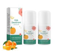 Desodorante natural para niños, desodorante en rollo para adolescentes, protección de fragancia natural, suave y suave, hipoalergénico, previene la piel seca, desodorante corporal para niños y