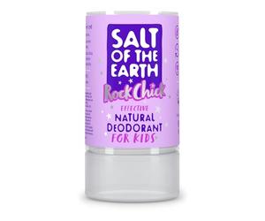 Desodorante natural Salt of the Earth Crystal Rock Chick - Sin perfume, sin fragancia - Vegano, aprobado por Leaping Bunny - 90g