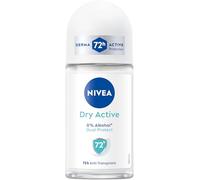 Desodorante Nivea Dry Active Roll-On, rodillo antitranspirante con protección 72 h y fórmula antibacteriana Dual Protect, desodorante nutritivo con aroma fresco (50 ml)