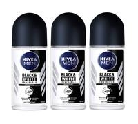 Desodorante Roll-on Nivea for Men Invisible para Black & White 48 horas 50 ml. Paquete de 3