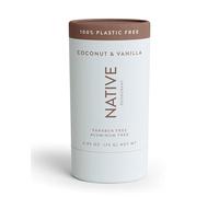 Desodorante sin plástico | Native para hombre y mujer, sin aluminio con bicarbonato de sodio, probióticos, aceite de coco y manteca de karité, coco y vainilla