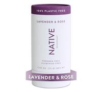 Desodorante sin plástico | Native para mujeres y hombres, sin aluminio, con bicarbonato de sodio, probióticos, aceite de coco y manteca de karité, lavanda y rosa